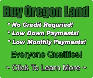 Click here to learn about buying land with no credit check! Cheap Oregon Land Banner